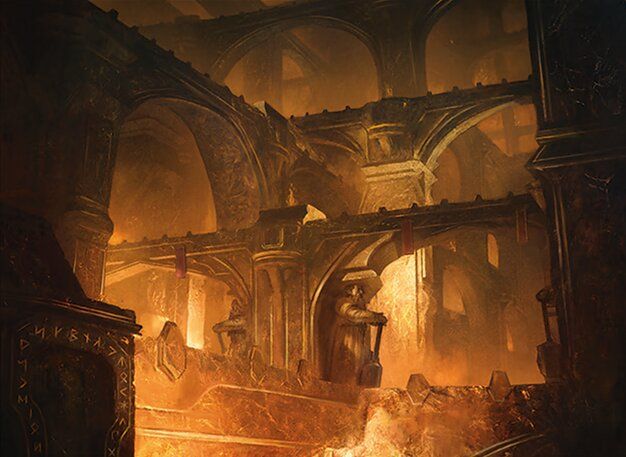 Art for the Magic: the Gathering card 'Mines of Moria' from the set 'The Lord of the Rings: Tales of Middle-earth' by the artist 'Arthur Yuan'