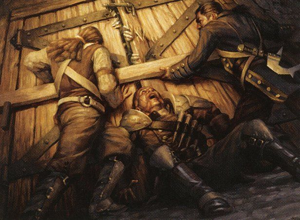 Art for the Magic: the Gathering card 'Bar the Door' from the set 'Dark Ascension' by the artist 'Ryan Pancoast'