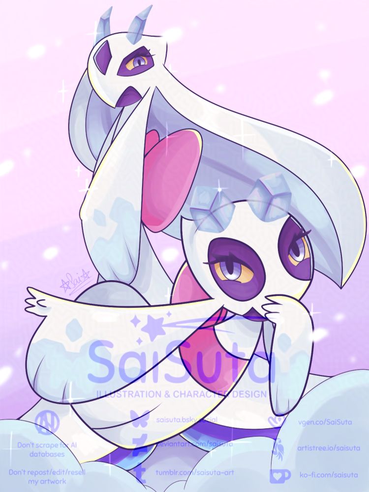 Fanart of Froslass and Mega Froslass from Pokémon Legends Z-A!