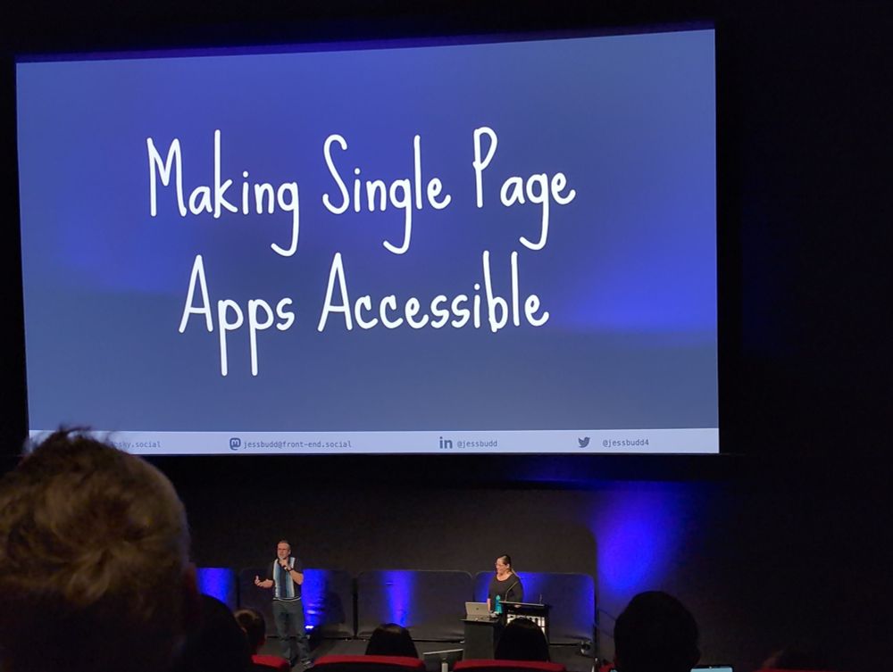 Jess Budd Making Single Page Apps accessible