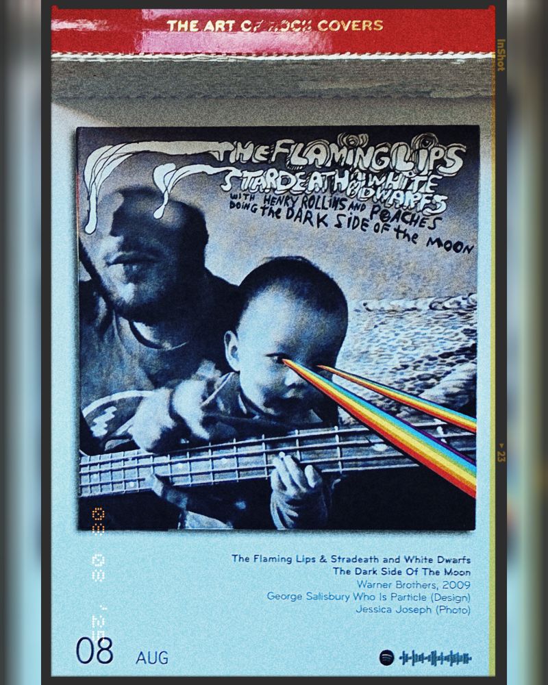 Abreißtageskalender von seltmann mit dem Kalenderblatt des Vinyl-Covers der LP "The Dark Side of the Mood" (2009) von The Flaming Lips & Stradeath and White Dwarfs