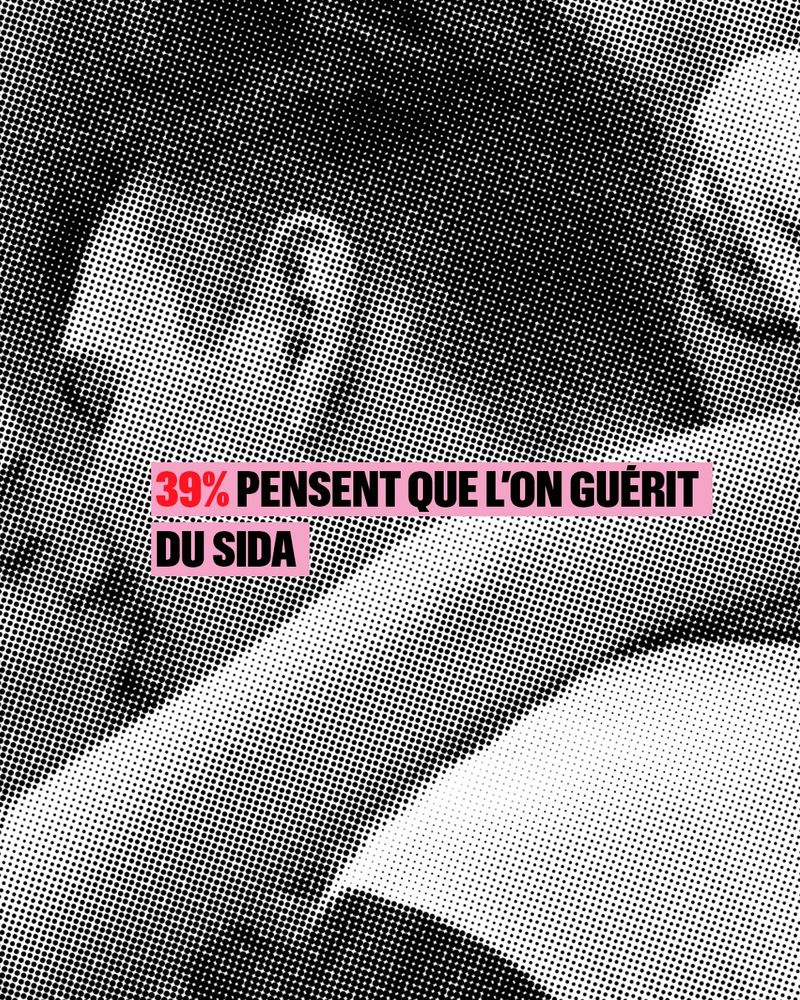 39% pensent que l'on guérit du sida