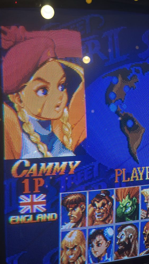 Cammy in super turbo, played on a big blue cab as god intended 