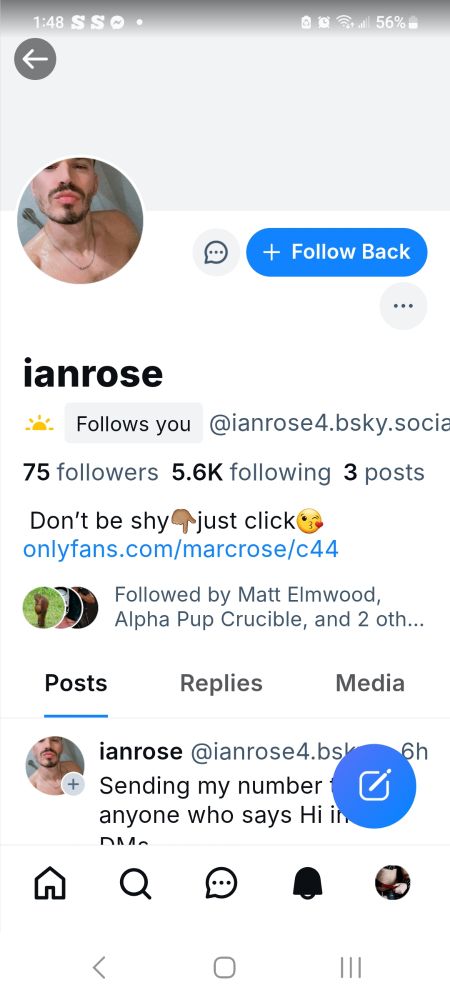 Spam bot bsky account