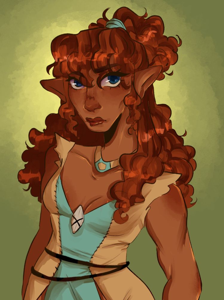 A portrait of the elfquest character Ember