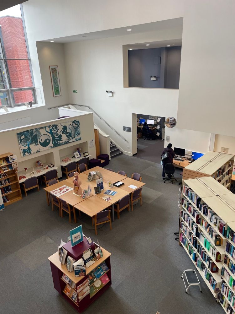 The view of Oxford Road Campus Library from the mezzanine!