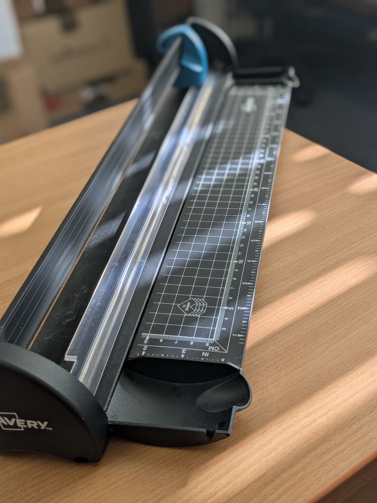 An open office guillotine
