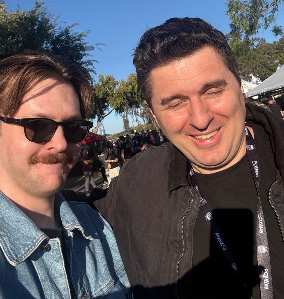 A selfie of myself and Alan Melikdjanian a.k.a. "Captain Dissolution" but his eyes are closed