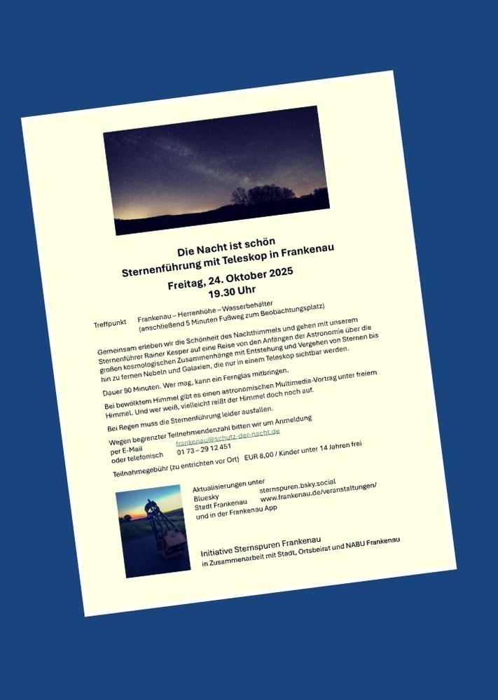 ⭐️ Sternenführung ⭐️
⭐️ Stadt Frankenau ⭐️