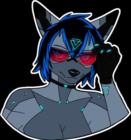 anthro canine wearing sunglasses