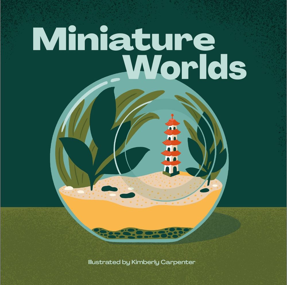 Miniature worlds book cover illustration by Kimberly Carpenter