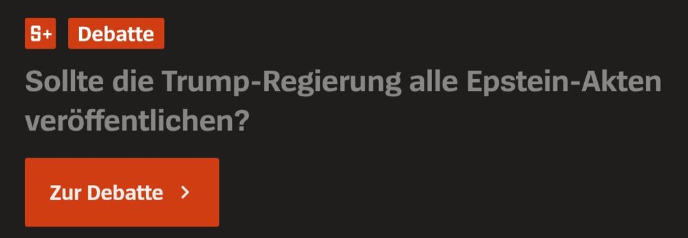 Spiegel Debatte: Sollte die Trump-Regierung alle Epstein Akten veröffentlichen?