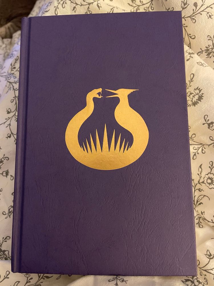 A photo of Suzanne Collins’ book Sunrise on the Reaping. 