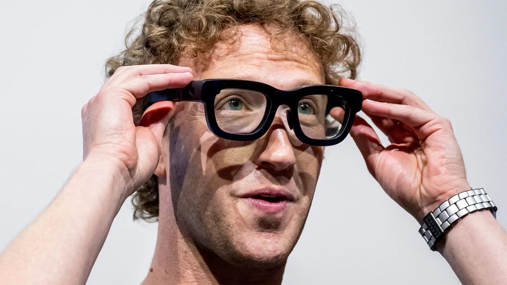zuckerberg wearing his xray creep glasses