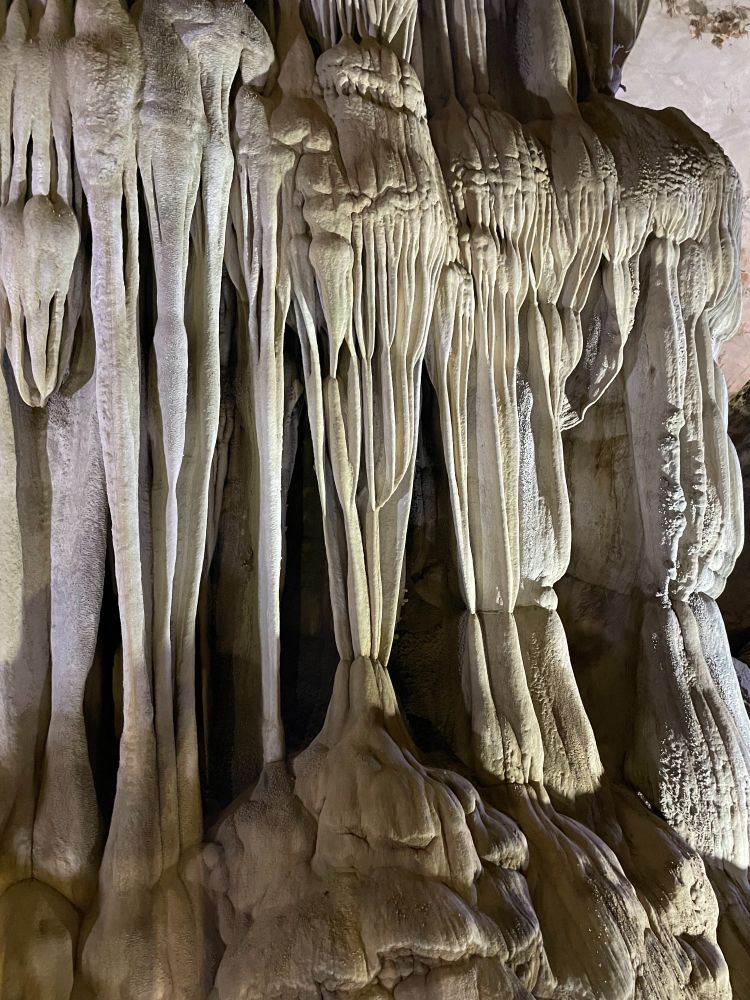 Beautiful cave patterns. The rock looks like melting wax.