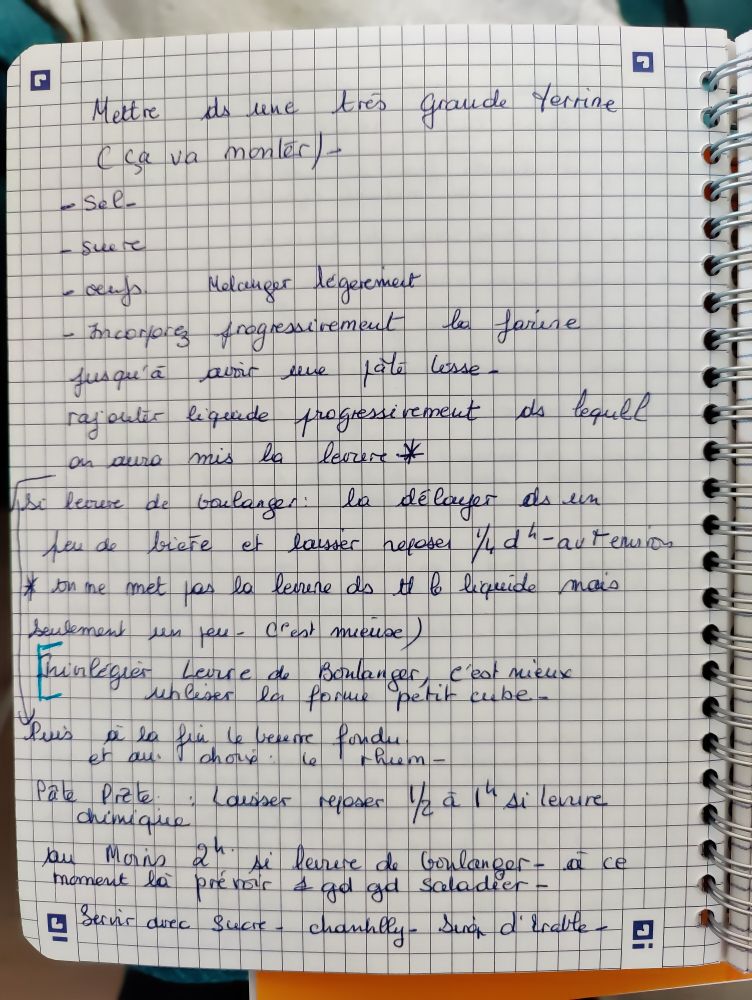 ## Préparation 

- **Mettre dans une très grande terrine** (ça va monter !) :
  - Sel
  - Sucre
  - Œufs (mélanger légèrement)

- **Incorporez progressivement la farine** jusqu’à obtenir une pâte lisse.

- **Ajoutez le liquide progressivement** dans lequel vous avez mis la levure :
  - Si levure de boulanger, la délayer d’abord dans un peu de bière, puis laisser reposer 1/4 d’heure environ.
  - (Astuce : on ne met pas la levure dans tout le liquide, mais seulement dans un peu, c’est meilleur.)

- **Conseil** : pour la levure de boulanger, il est préférable d’utiliser la forme « petit cube ».

- **Enfin, ajoutez le beurre fondu** et éventuellement le rhum.

- Si pâte prête avec levure chimique : laisser reposer 1/2 à 1 heure.
- Si levure de boulanger : prévoir au moins 2 heures et utiliser un grand saladier.

- **Servir** : sucre, chantilly, sirop d’érable.
