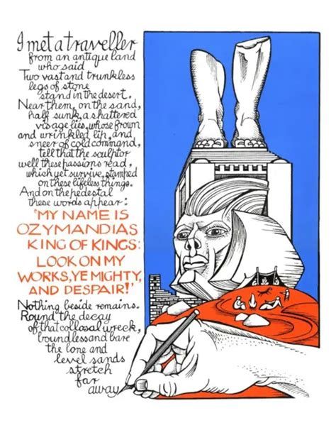 Print of Ozymandias by Alastair Grey. I  met a traveller from an antique land...