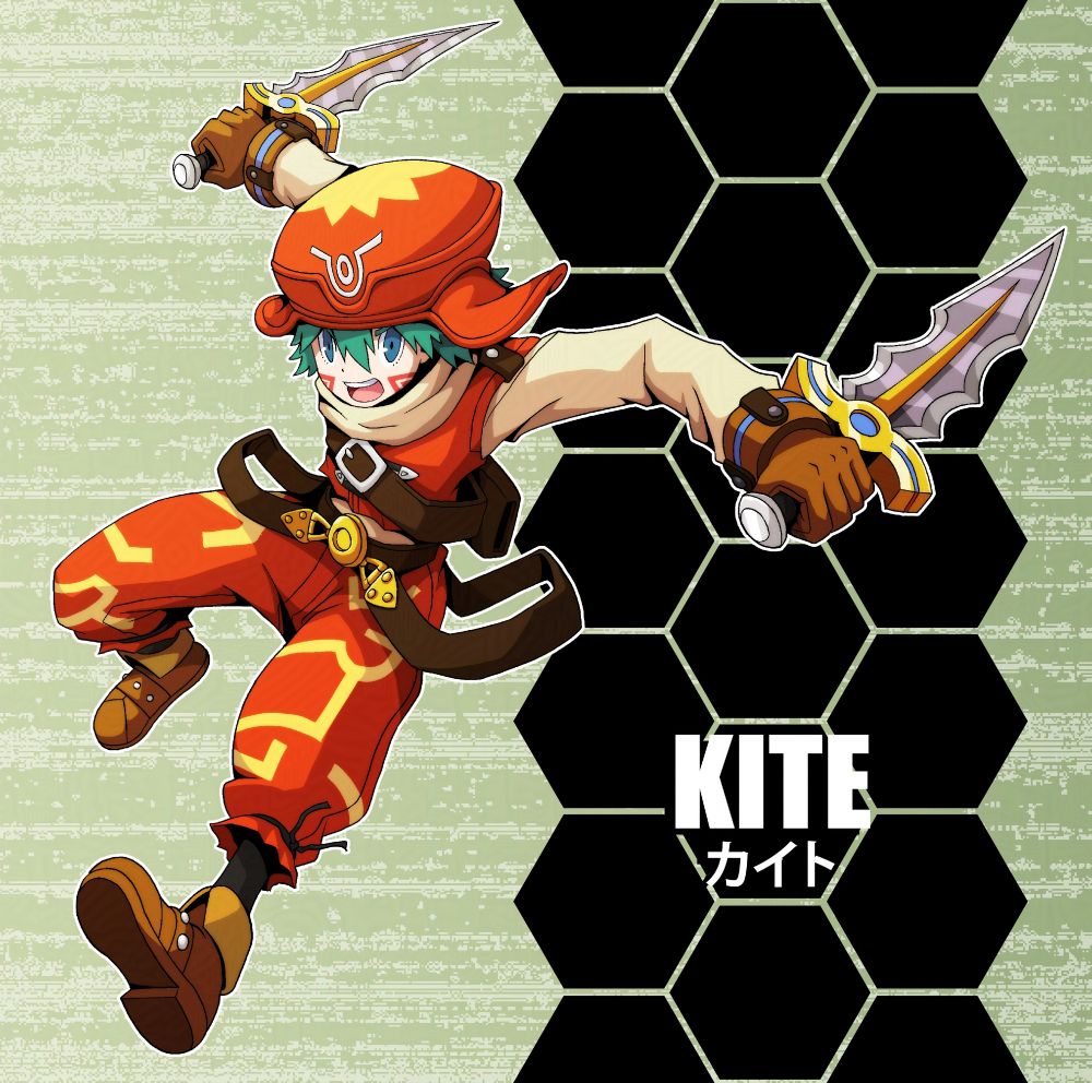 Fan Art of the character "Kite" from the "Dot Hack" Series