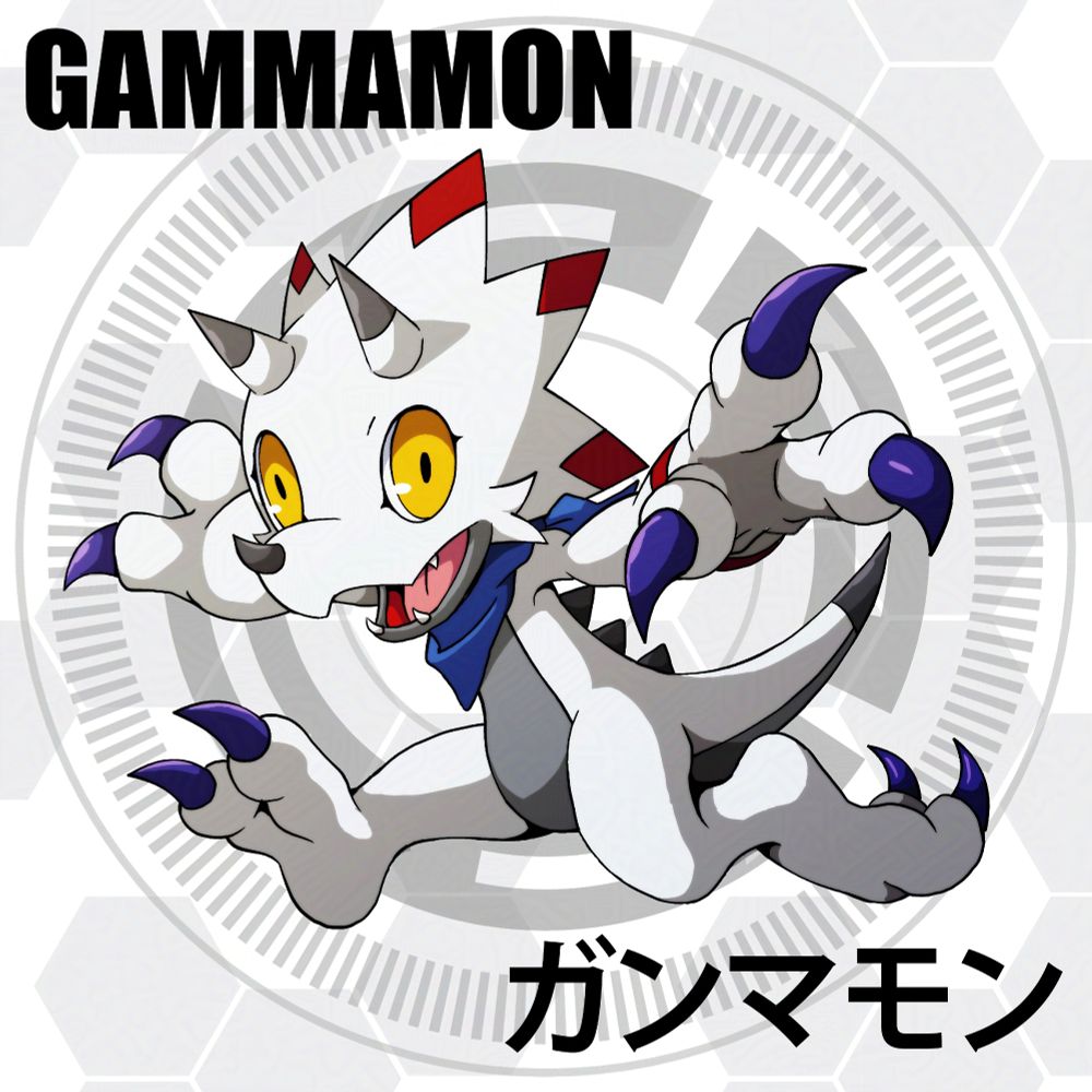 Description: A white, childlike, bipedal, reptilian creature. Seams to resemble either a horned chameleon or a triceratops of some kind. It wears a blue ascot around it's neck.