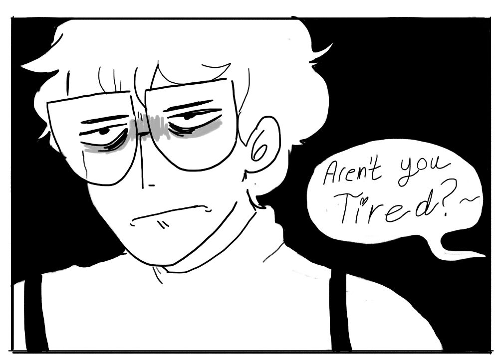 persona 5 protagonist (joker) annoyed by the second individual 