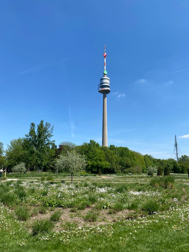 The Donauturm, a 1960s TV tower located in Donaupark, Vienna, next to the centre where EGU is being held 