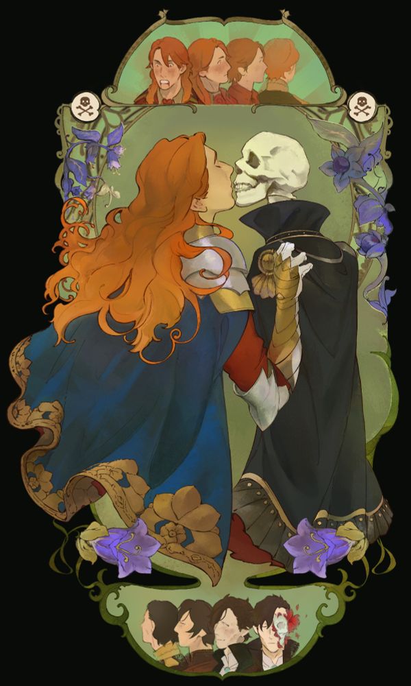 ferdibert as a label for a poison bottle with a bunch of art nouveau references