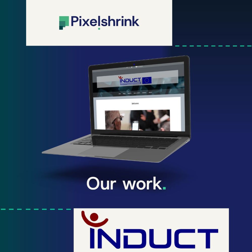 Mock up of the Induct Dementia website on a laptop 