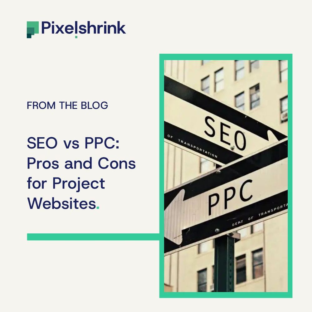 Graphic of two signposts pointing to SEO and PPC