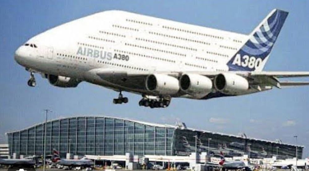 A huge plane, very big indeed