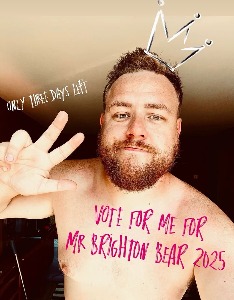 Go and vote for my gorgeous partner to win Brighton bear weekend 2025! 