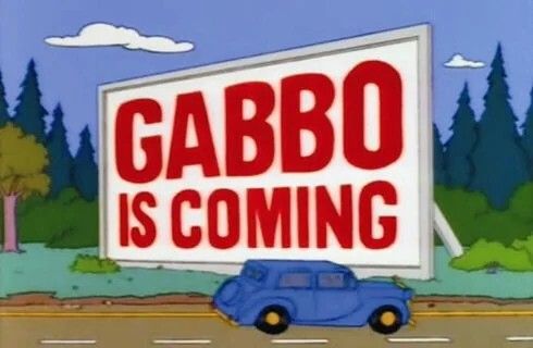 "Gabbo is coming" billboard