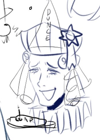 an image of william shamspeare from the great ace attorney 2, drawn from the neck-up