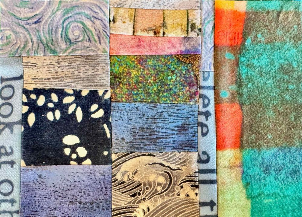 the quilt block that is attached to a card