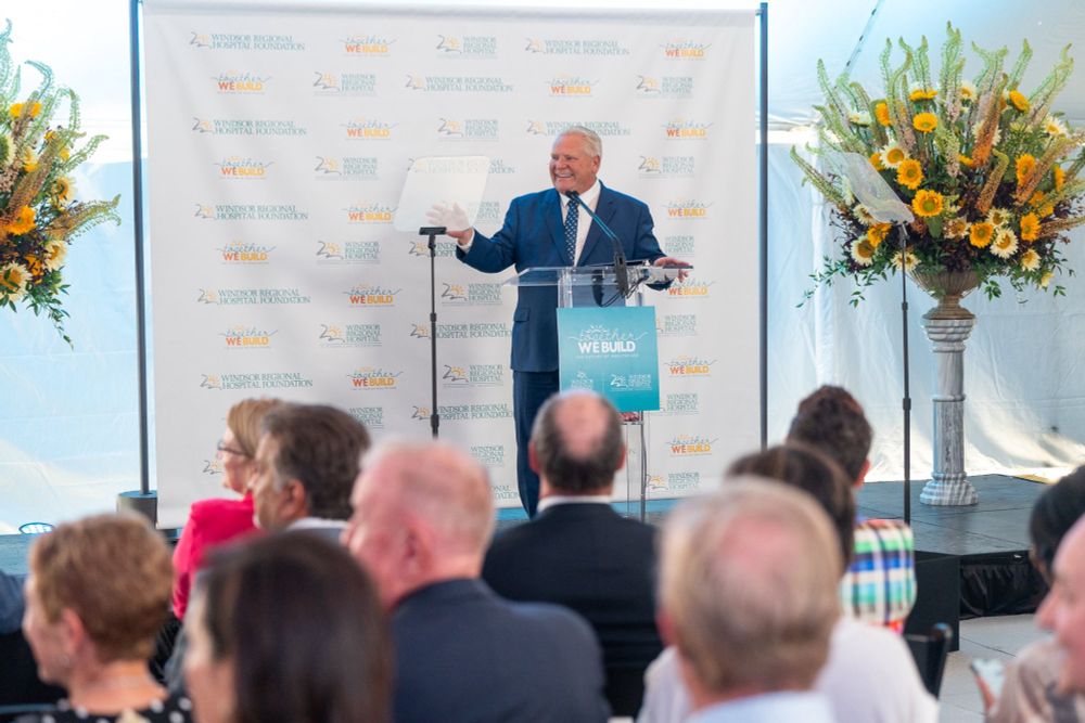 Doug Ford giving a speech. 