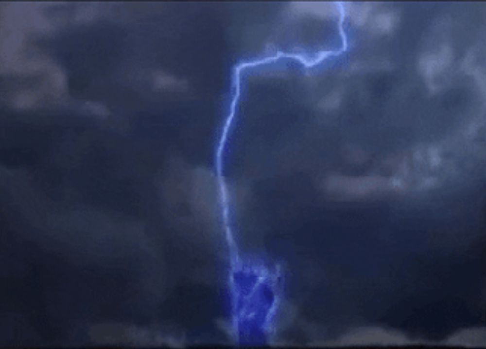 Lightning strike hits Bishop / golfer (from the movie Caddyshack)