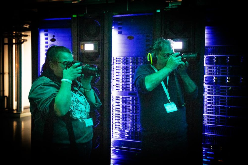 Coulisses du photowalk au Centre de calcul de l’IN2P3. © Nadine Locatelli  / CC-IN2P3 / CNRS