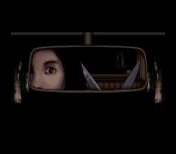 One of the endings features Jennifer escaping via car, only for the Scissorman to surprise her from the back seat