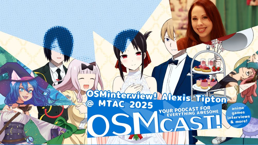 Cover Art for an interview with Alexis Tipton at MTAC this year. The art in it is from her roles in Kaguya-Sama: Love is War and My Hero Academia. It also have art from this year's theme for MTAC, and a picture of Alexis Tipton.

https://www.osmcast.com/2025/05/osminterview-alexis-tipton-mtac-another-world/

#anime #voiceacting #animecon #mtac #mtac2025