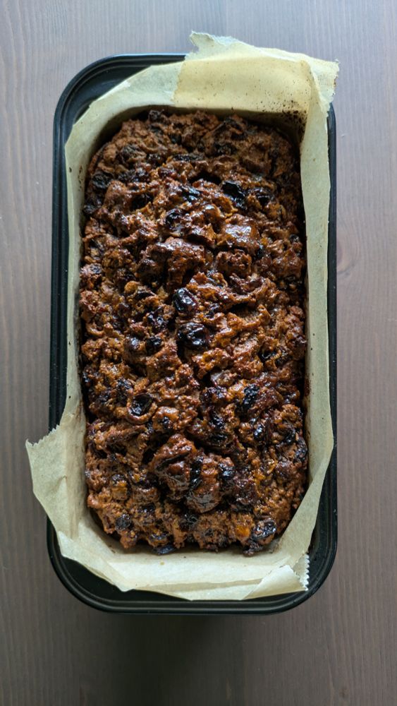 A bairín breac in a baking tin. 
