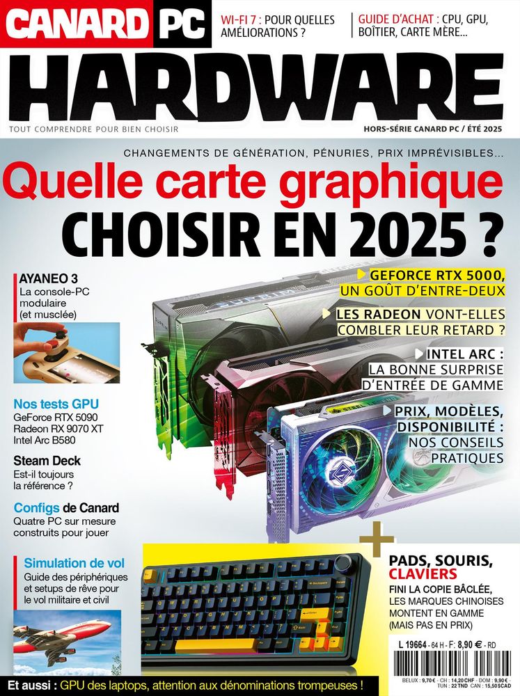 Quelle carte graphique choisir en 2025 ? C'est la question en Une de ce Canard PC Hardware.