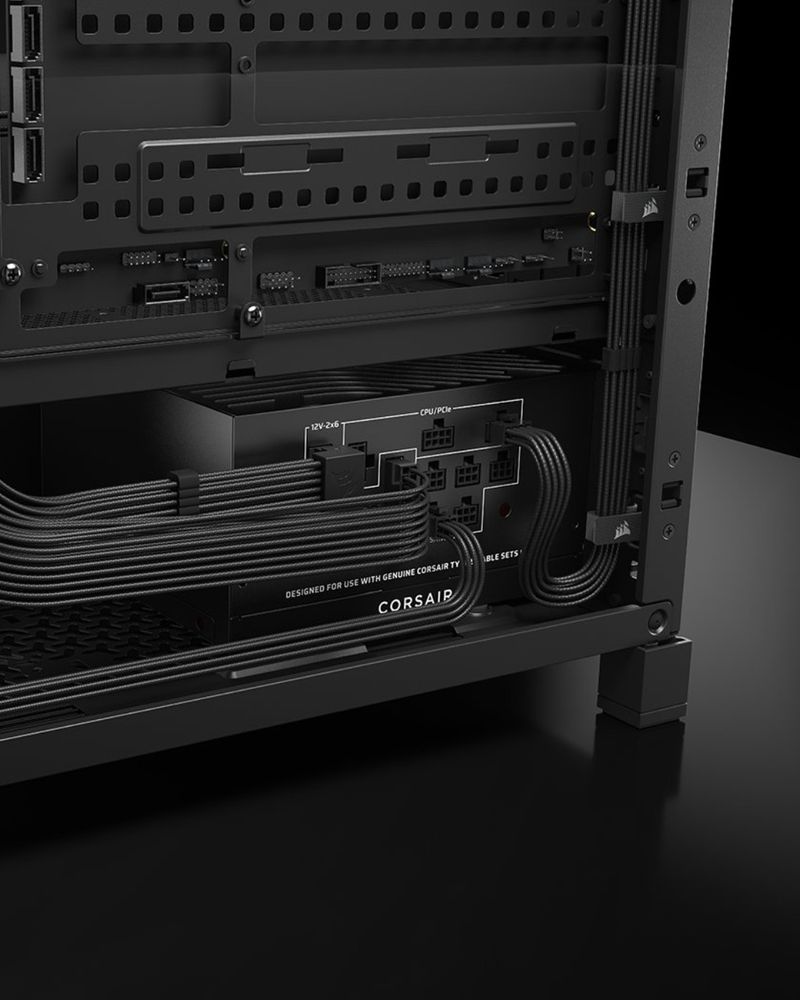 A render showing the RMx SHIFT's new debossed-PVC cables and low-profile cable combs.