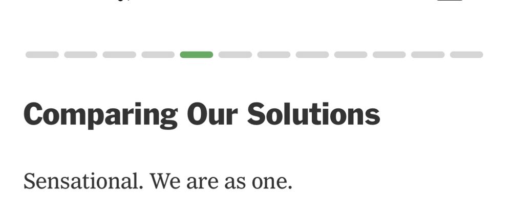 “Comparing Our Solutions: 
Sensational. We are as one.”

From my Wordlebot results today in NYT Games