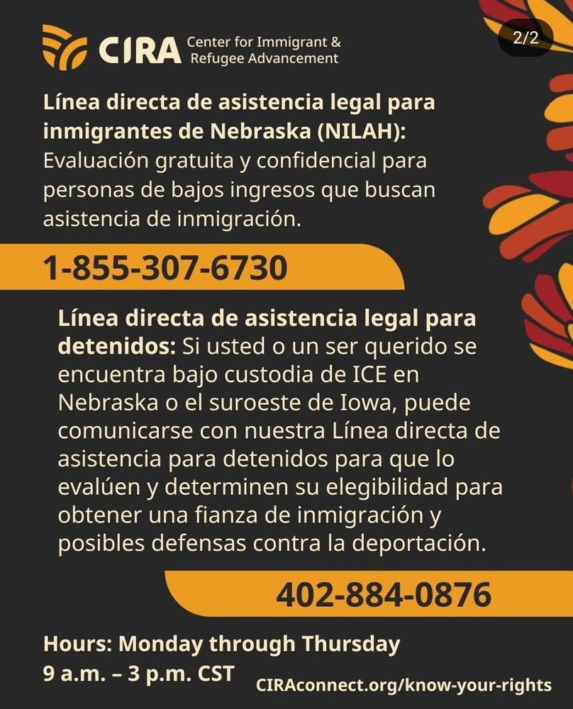 Nebraska immigration assistance information in Spanish 