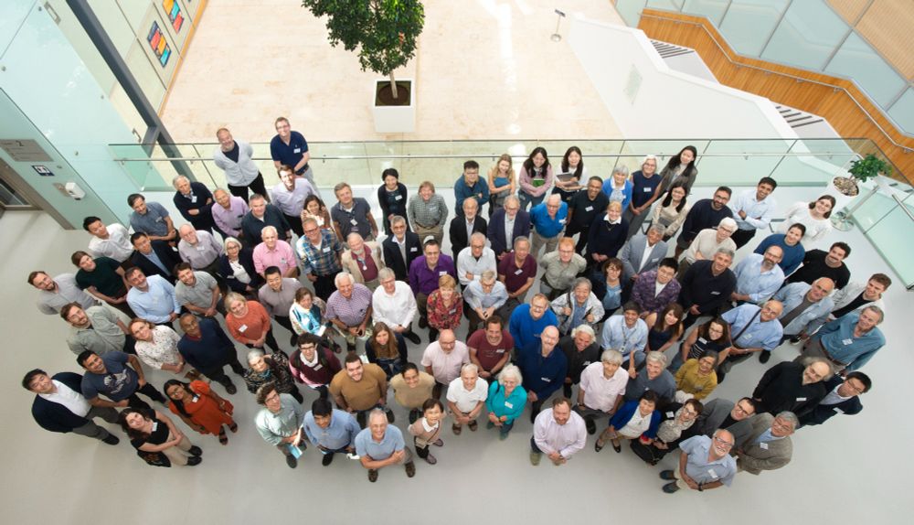 Attendees of the recent bacteriorhopsin symposium, photographed from above.