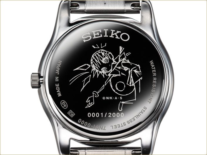 Monogatari Series x Seiko watch back cover featuring Hachikuji Mayoi
