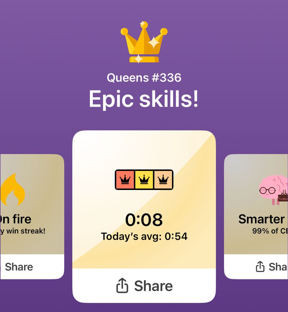 8 seconds to solve LinkedIn’s Queens game today