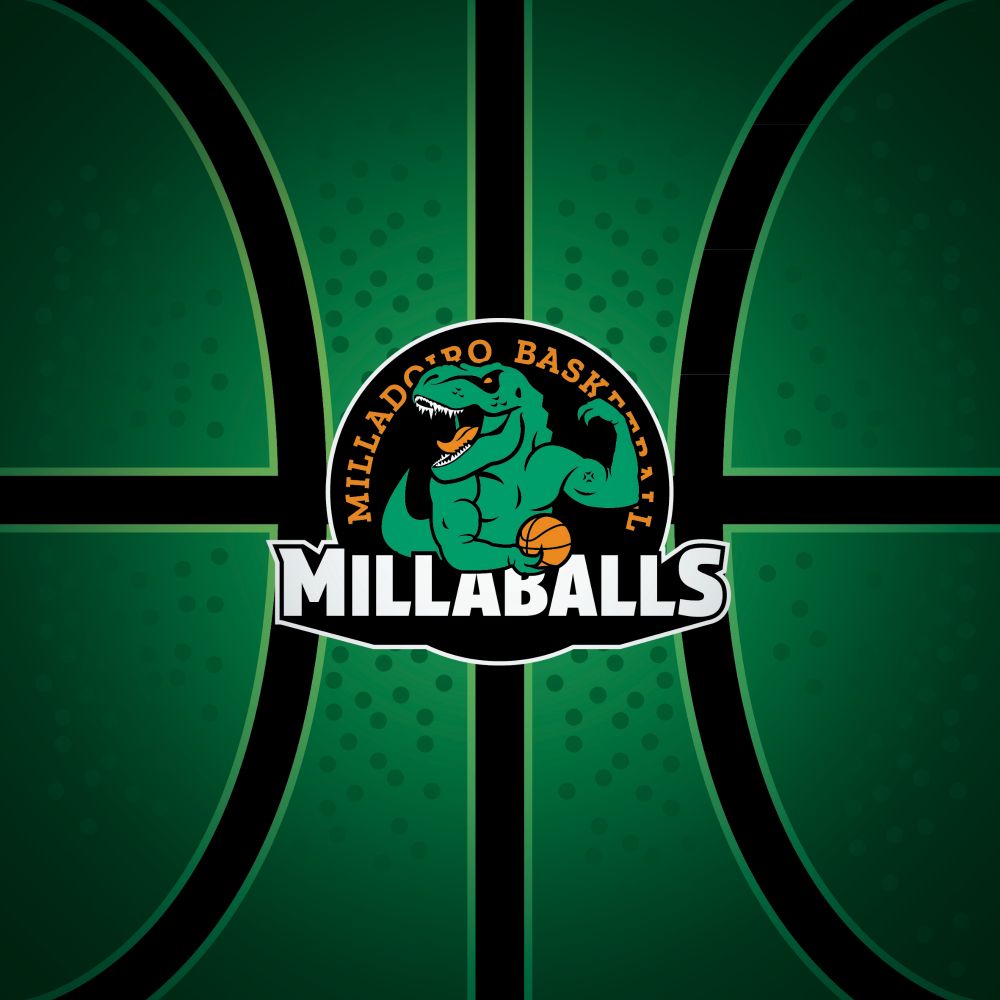 The logo with a background 