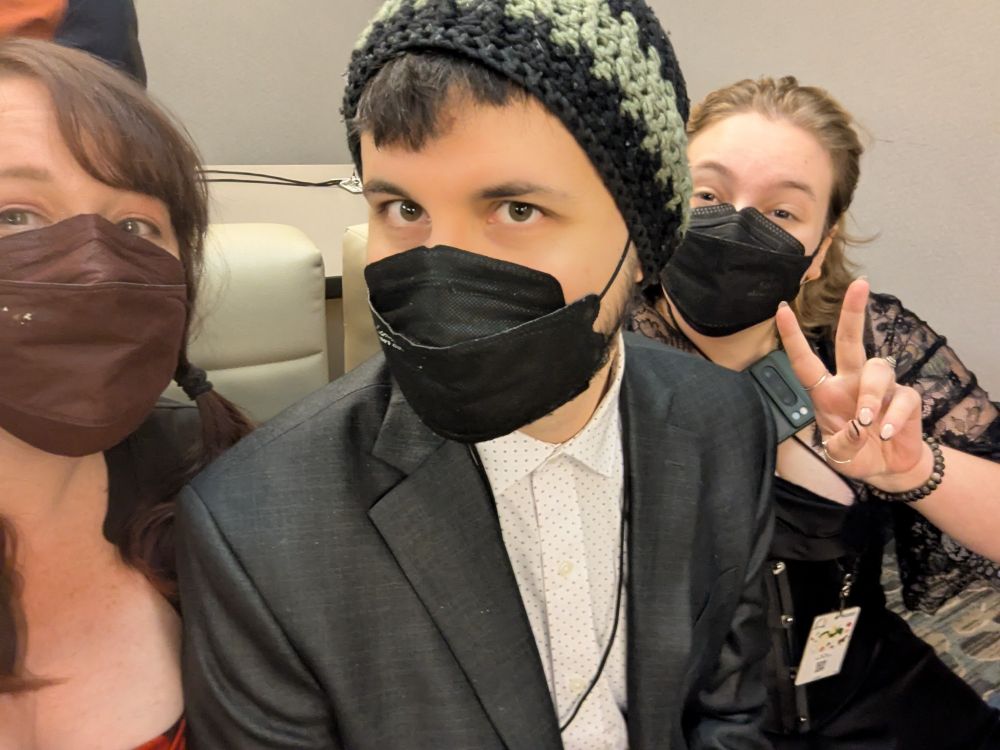 Me, Maho and bonus 20 all dressed up at improv on Friday 