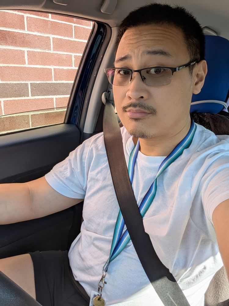 A homosexual (me) sitting in the drive thru line