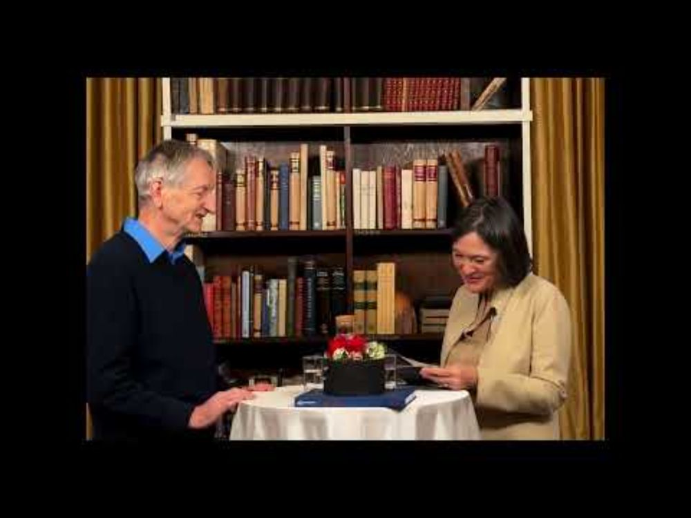 IVAs vd Sylvia Schwaag Serger möter AI-pionjären och Nobelpristagaren Geoffrey Hinton